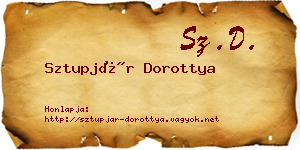 Sztupjár Dorottya névjegykártya